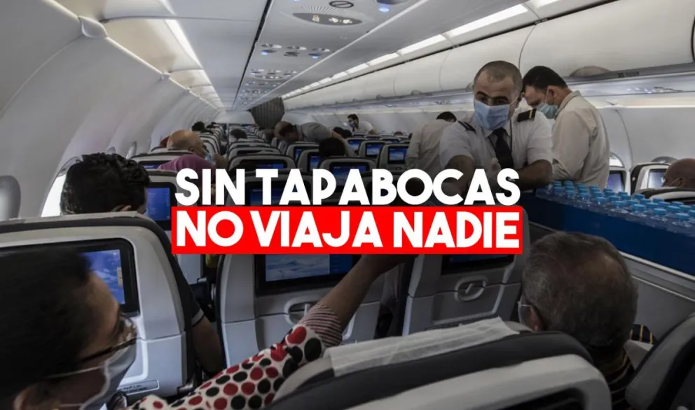 Expulsaron de un vuelo a una mujer que no quería usar tapabocas