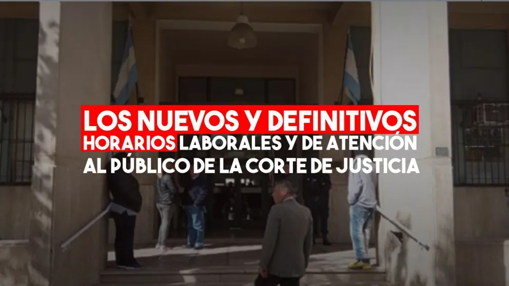 Tribunales: la Corte fijó los horarios laborales y de atención al público