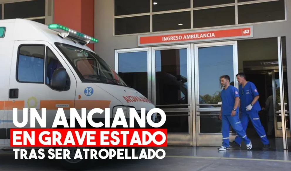 Un adulto mayor terminó grave tras ser atropellado