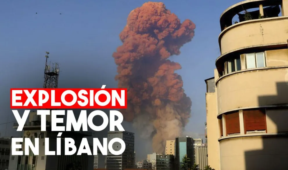 Impresionante explosión en un depósito de pirotécnia en Beirut