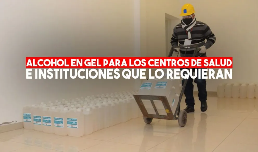 Salud recibió una donación de alcohol en gel de la Universidad Católica de Cuyo
