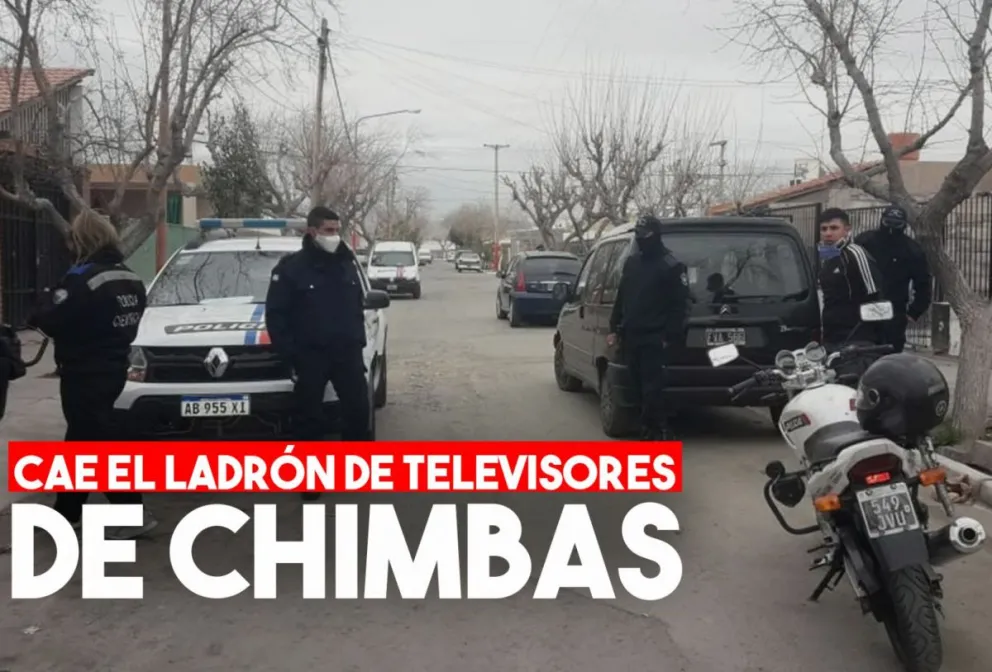 Chimbas: robó dos televisores de una vivienda y fue detenido