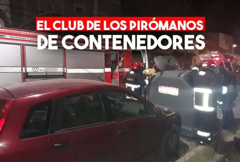 Capital: incendian al menos 7 contenedores de basura