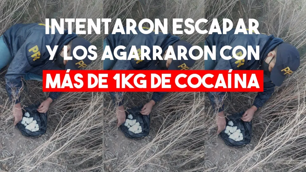 Detuvieron a dos hombres con más de un kilo de cocaína