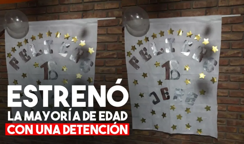 Se festejó los 18 y terminó detenido junto a toda su familia