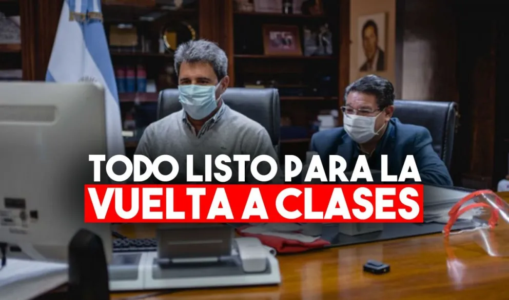 Uñac y Trotta ultimaron detalles en la previa de la vuelta a clases