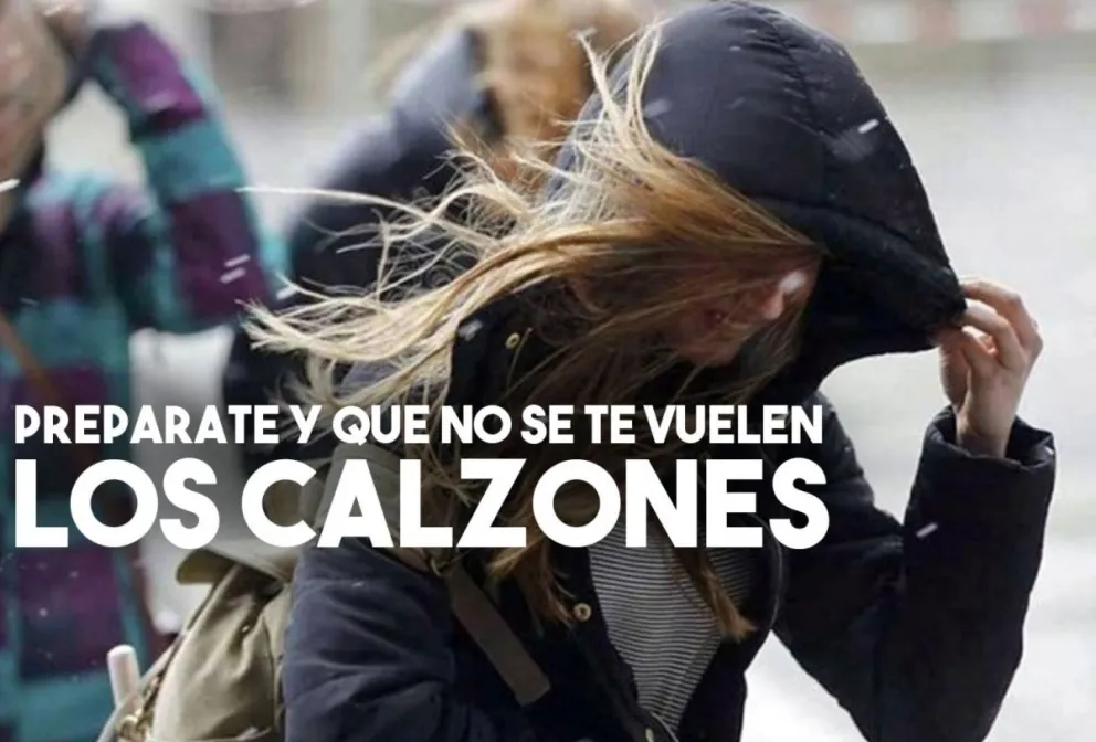 Llegó el sur y baja notablemente la temperatura
