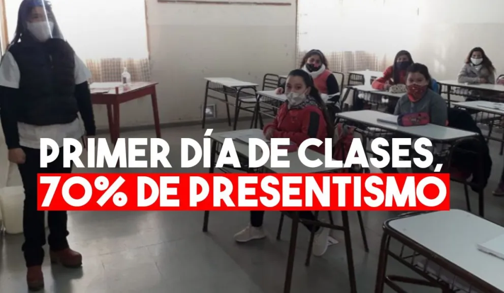 Casi 70% de presentismo en el primer día de la vuelta a clases