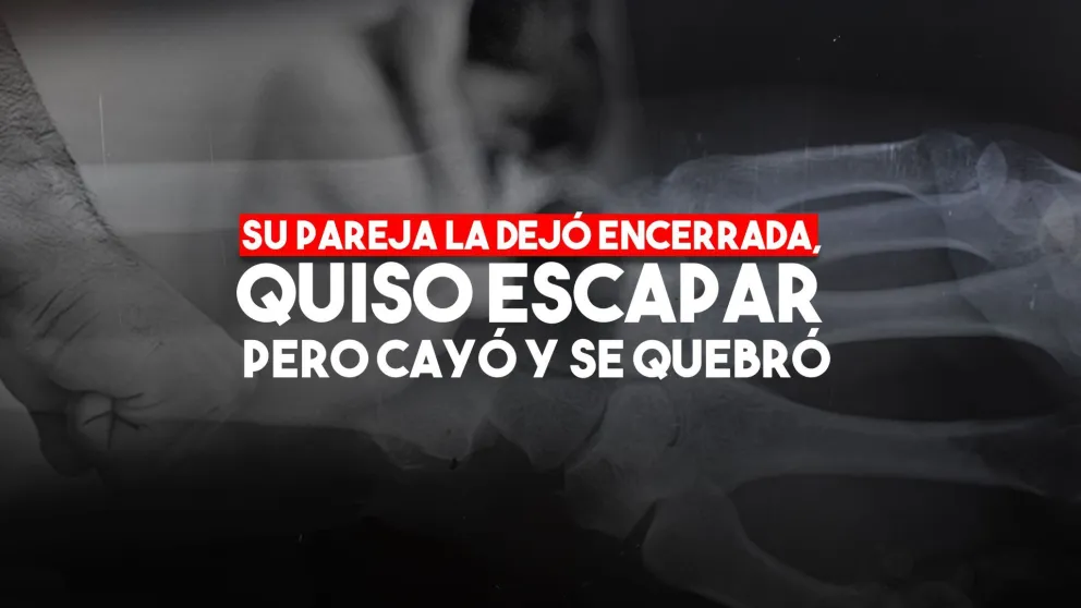Una mujer se quebró una muñeca al tratar de escapar de su casa