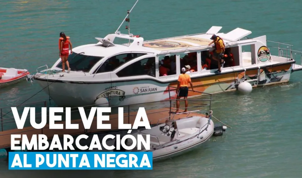 Vuelve la embarcación turística en el dique Punta Negra
