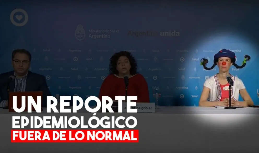 Informaron el reporte epidemiológico con payasa incluída y estallaron las redes sociales