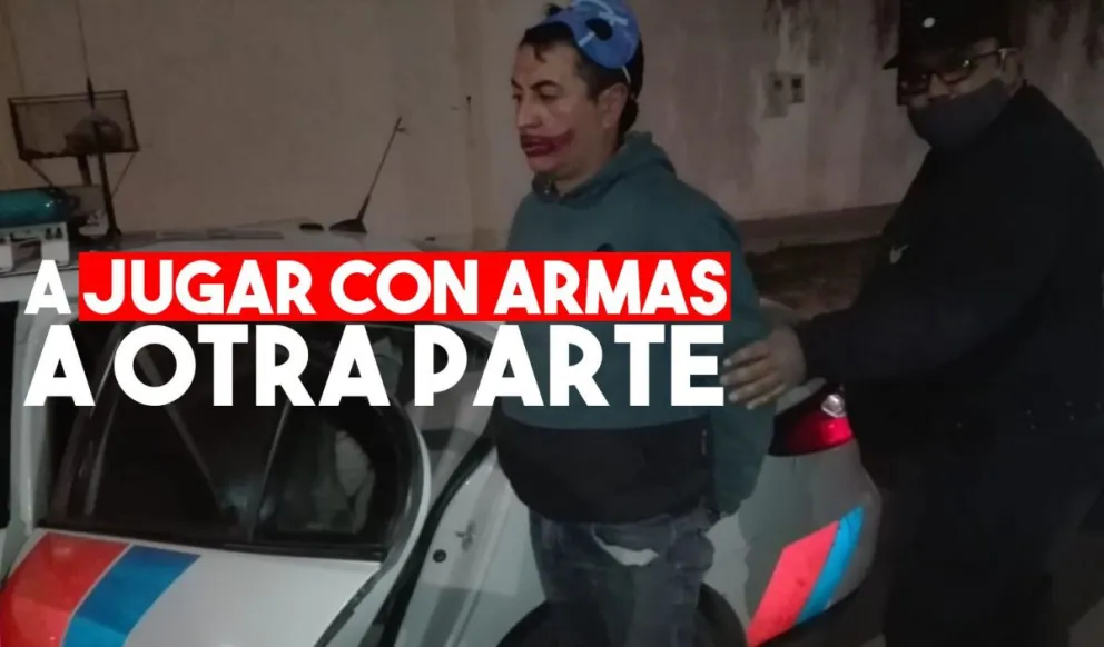 Tiros al aire, persecución y el hallazgo de un arma ilegal