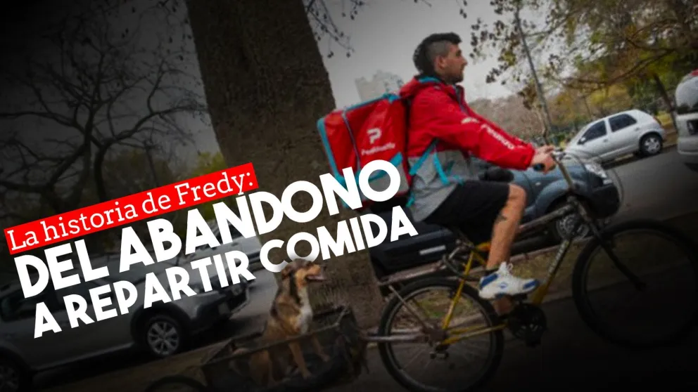 Rescató a un perro en una favela, lo trajo a Argentina y ahora hacen delivery juntos