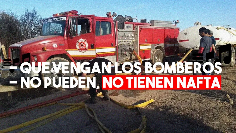 Bomberos Voluntarios de Caucete: sin nafta para la autobomba