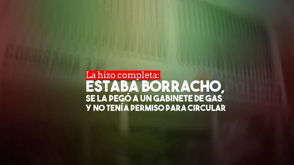 Estaba alcoholizado, se estrelló contra el gabinete de gas de una casa y quedó detenido