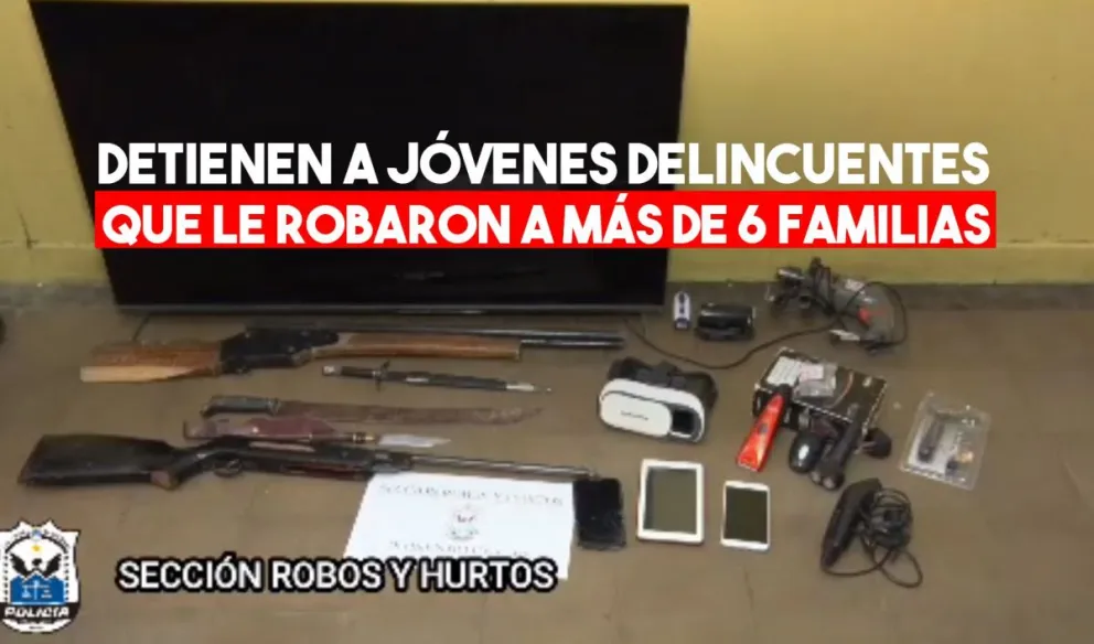 Caen 3 peligros delincuentes autores de varios hechos delictivos