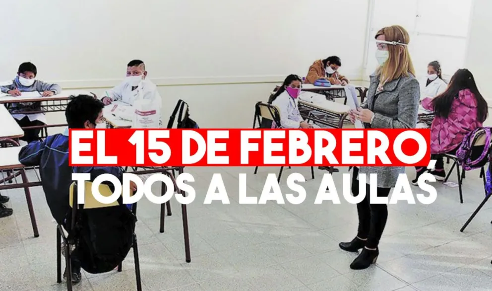Las clases en 2021 arrancan el 15 de febrero