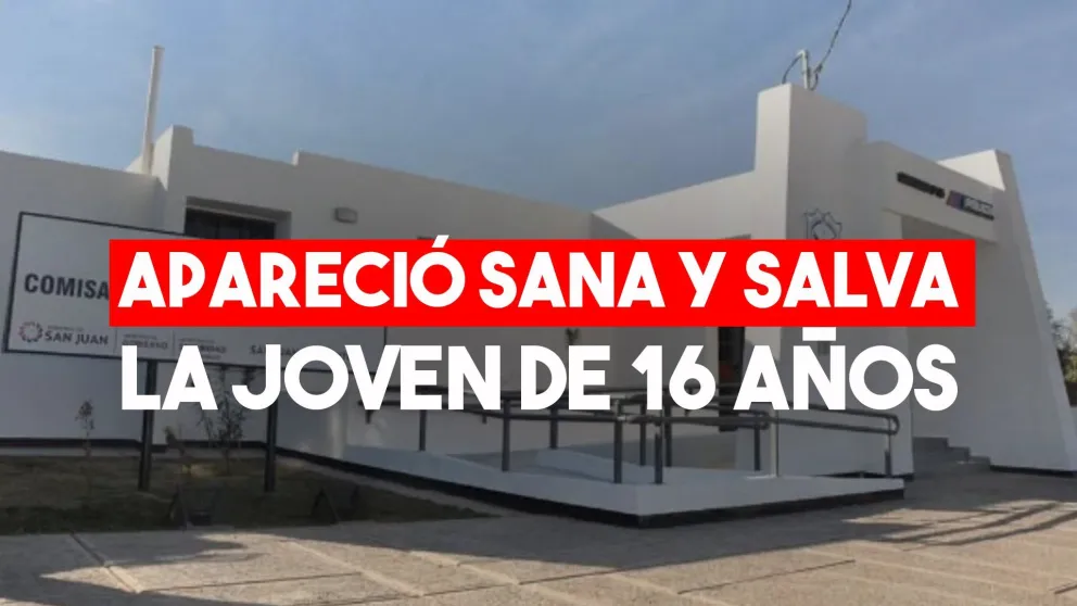 Apareció la joven de 16 años