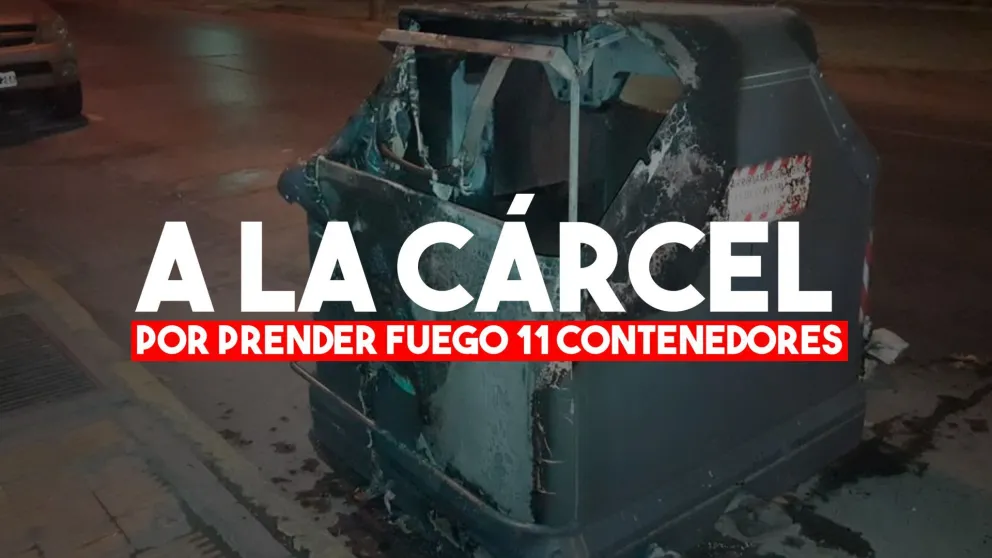 Tres años y tres meses de prisión para el joven que incendió 11 contenedores