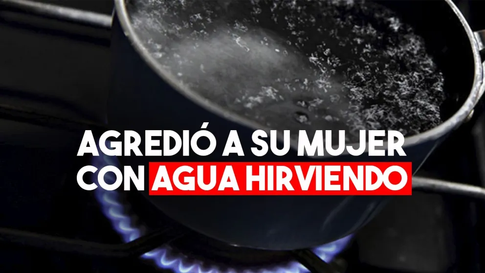 Un hombre le arrojó agua caliente a su pareja