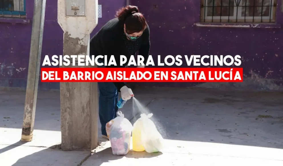 Los vecinos del barrio Itatí en Santa Lucía recibieron asistencia