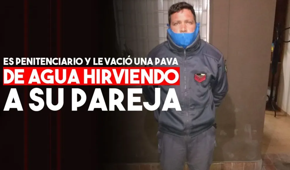 Identificaron al detenido por quemar con agua hirviendo a su pareja