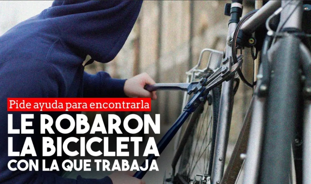 Le robaron la bicicleta que usa para trabajar y pide ayuda para encontrarla