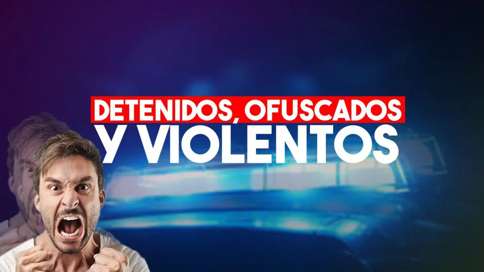 Se pusieron violentos con la policía y cuando los detuvieron rompieron el patrullero