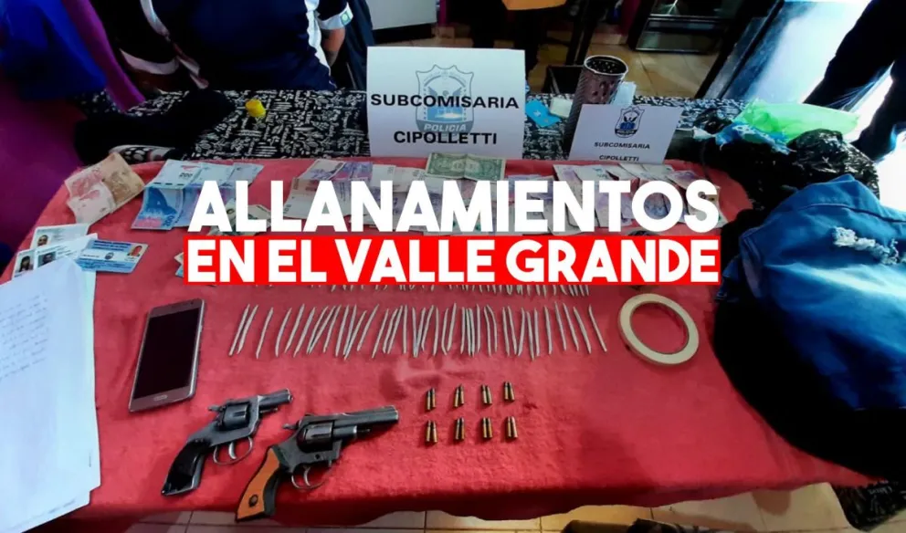 En un allanamiento secuestraron 80 porros, 30 plantas de marihuana y hasta armas