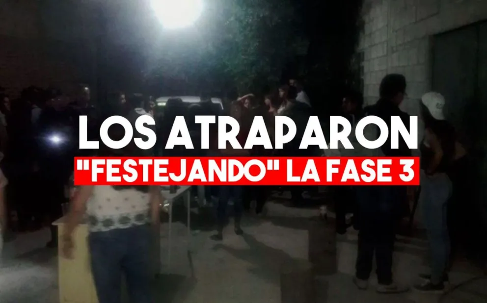 Arrancaron la fase 3 con una fiesta clandestina en Ullum