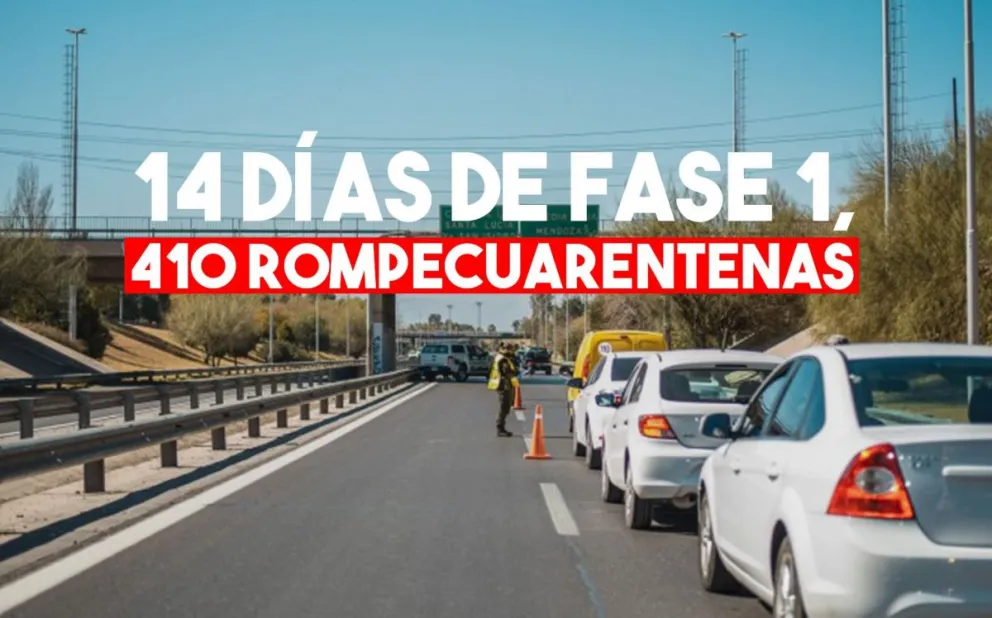 Más de 400 personas rompieron la cuarentena en la fase 1
