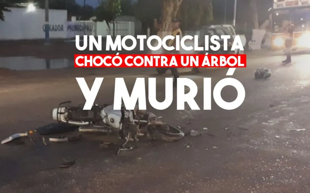 Un motociclista murió tras chocar contra un árbol