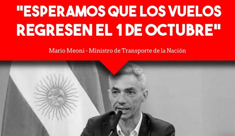 Desde Nación esperan que en octubre regresen los vuelos