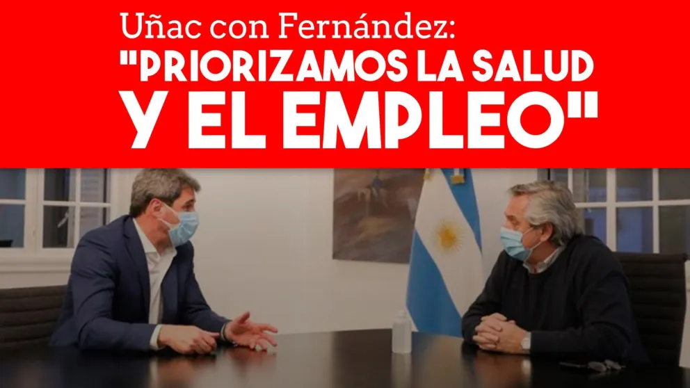 Uñac analizó la situación sanitaria de la provincia junto al presidente Fernández
