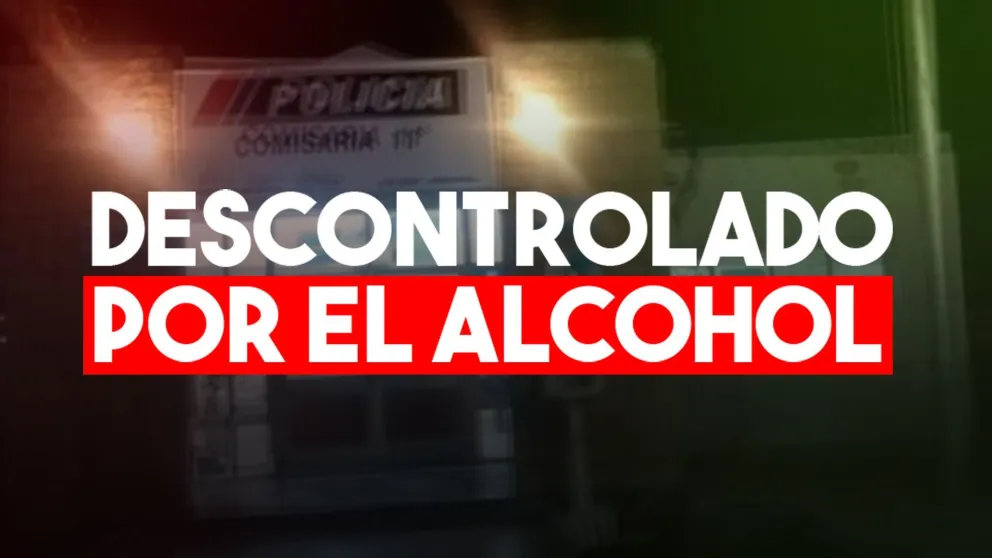 Llegó borracho a la comisaría y rompió la puerta de una piña