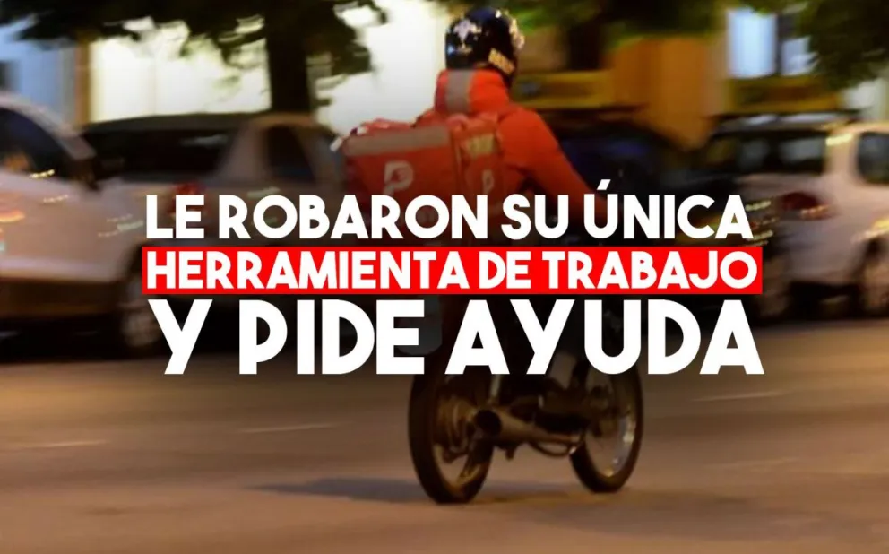 A punta de pistola, le robaron la moto a un repartidor de Pedidos Ya