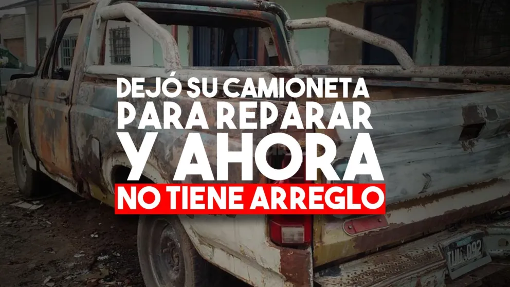 Dejó la camioneta en un taller chapista y se la consumieron las llamas