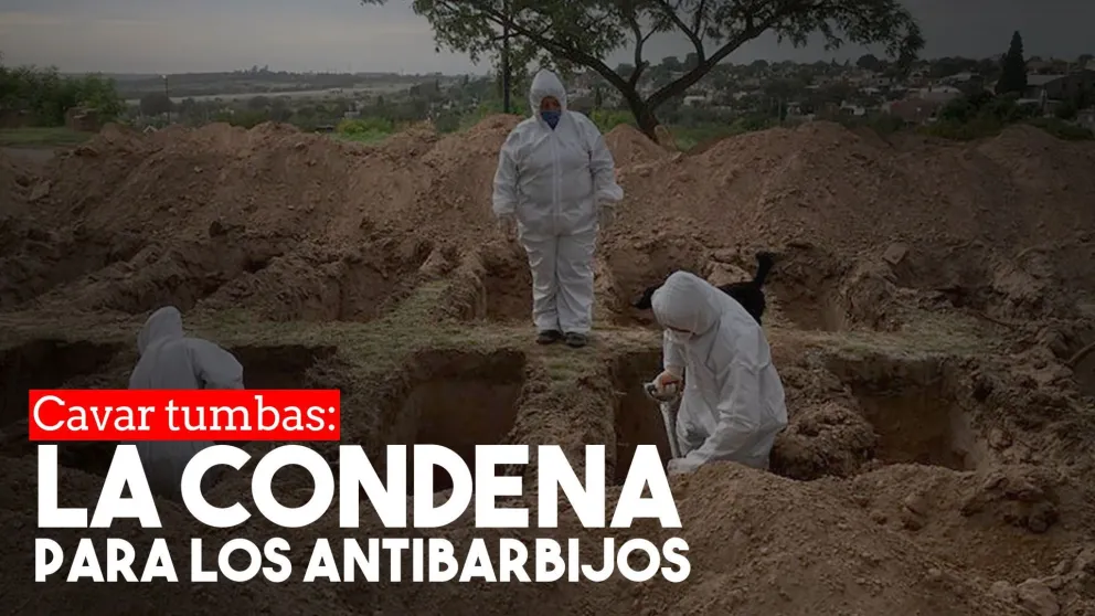 Obligaron a los "anti-barbijos" a cavar tumbas para los muertos de Covid-19