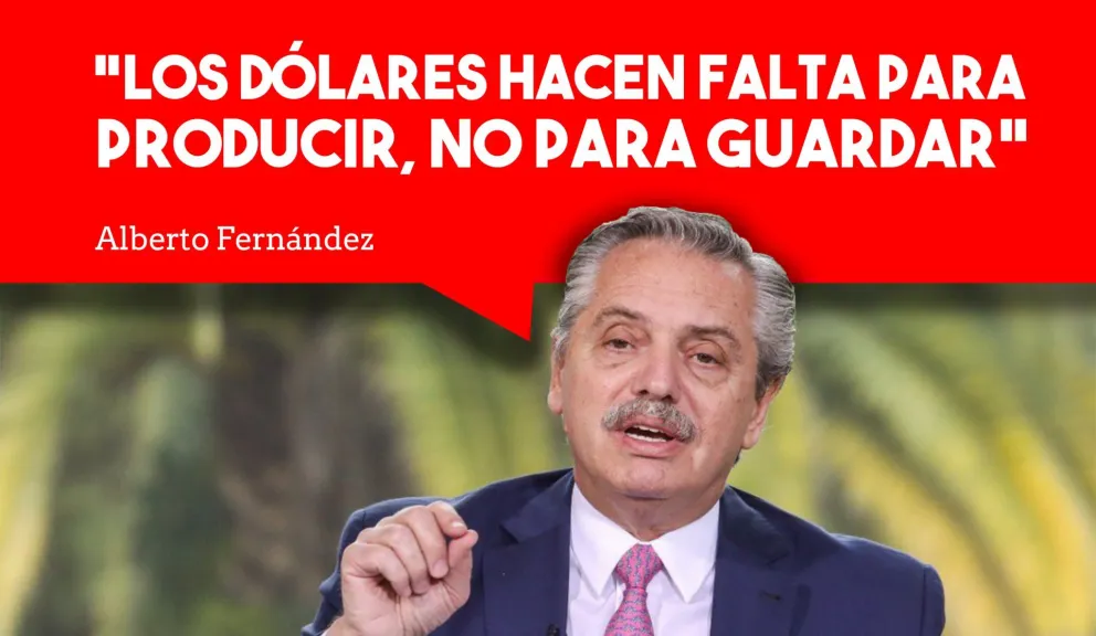 Alberto Fernández defendió el "cepo" al dólar