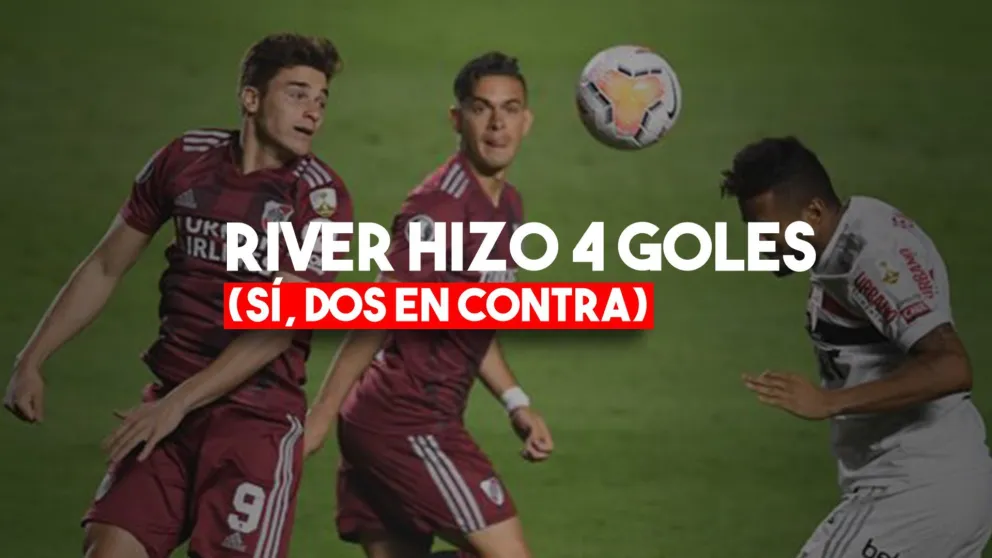 River: con dos goles en contra se llevó un empate