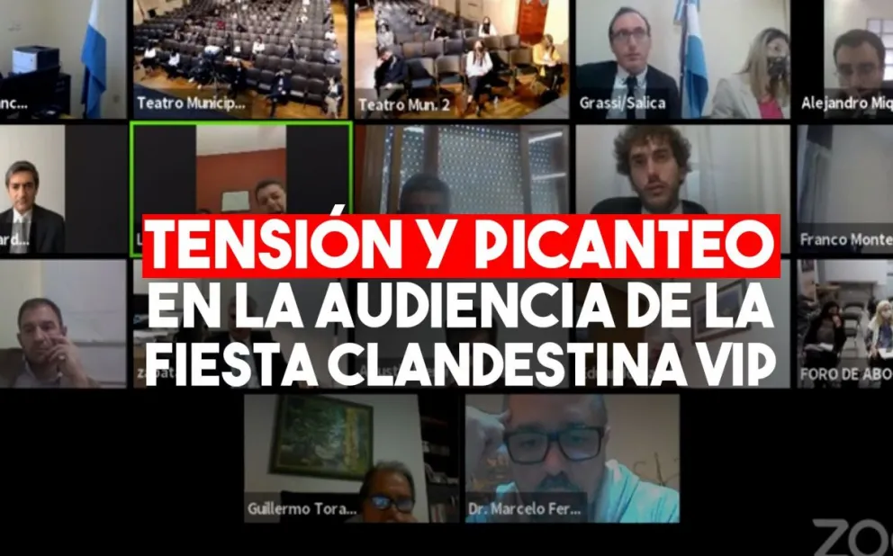 Fiesta VIP: tensa audiencia entre fiscales, abogados y el juez