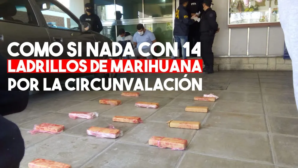 En un importante operativo se secuestraron 14 ladrillos de marihuana