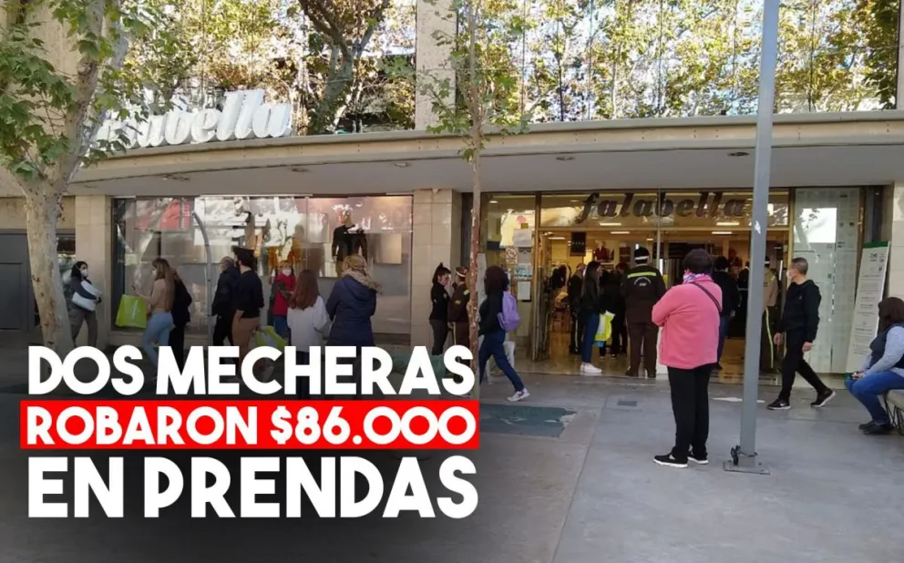 Detuvieron a dos mujeres por robar ropa y zapatillas de Falabella