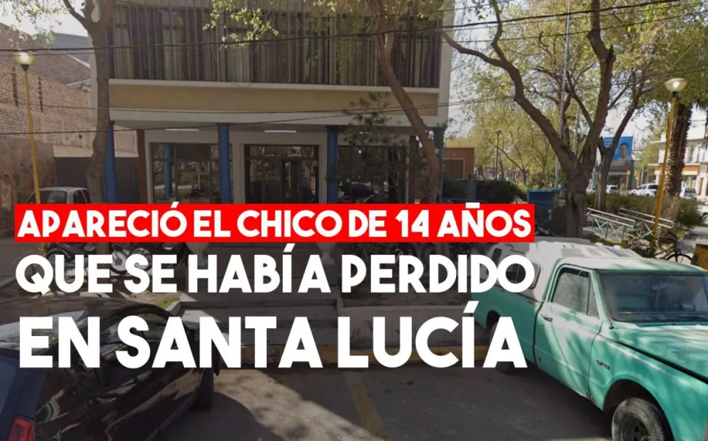 Apareció el chico de 14 años perdido en Santa Lucía