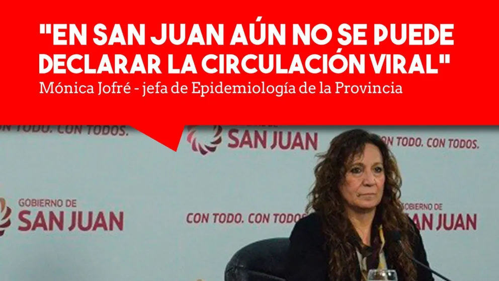 Mónica Jofré: “En San Juan aún no se puede declarar la circulación viral”