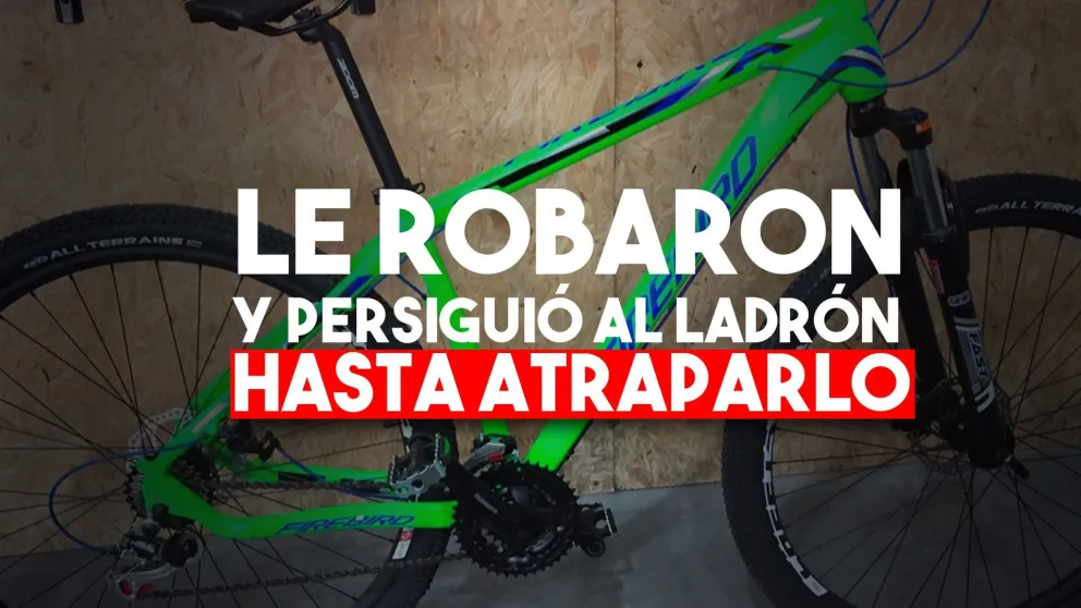 Un delincuente le robó la bici a una mujer, ella lo persiguió y logró detenerlo