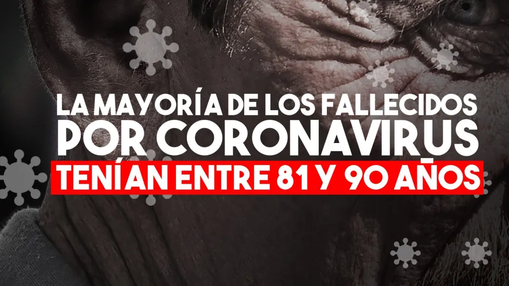 La mayoría de los fallecidos por covid tenía entre 80 y 90 años