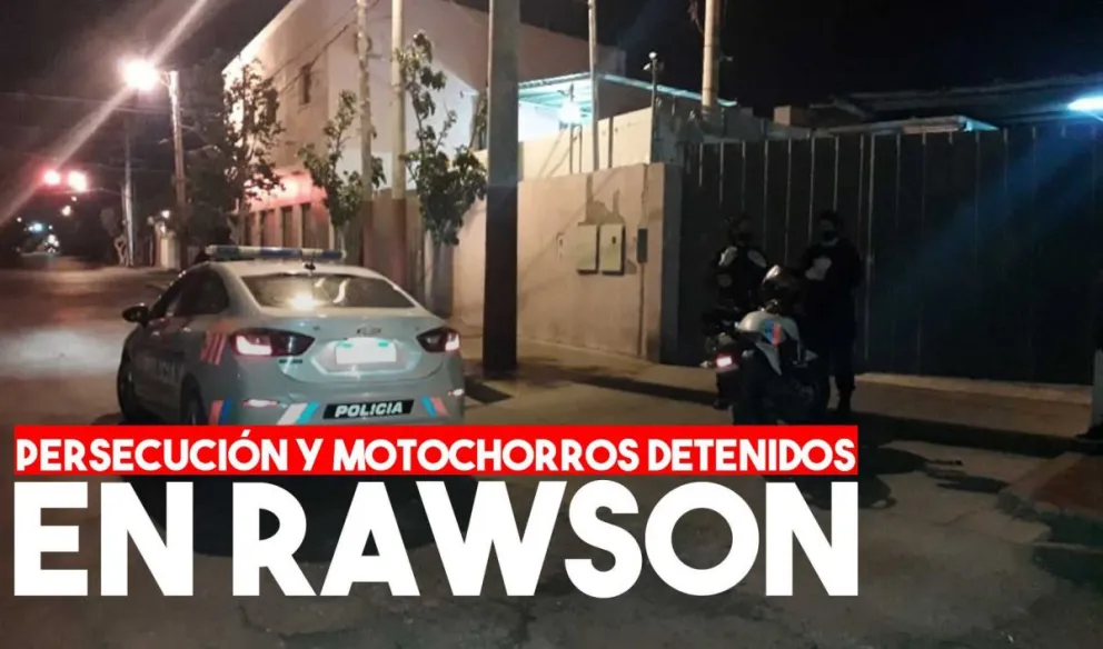 Rawson: luego de una persecución detienen a motochorros