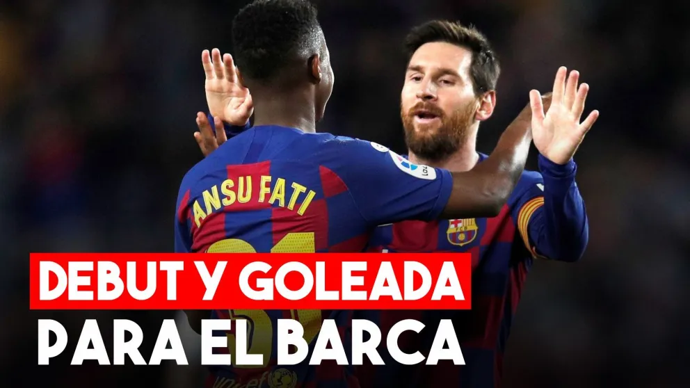 Con gol de Messi, Barcelona goleó en su debut