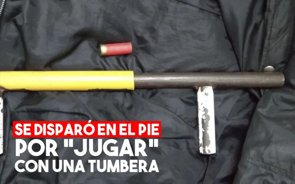 Manipulaba un arma tumbera y terminó con un disparo en el pie